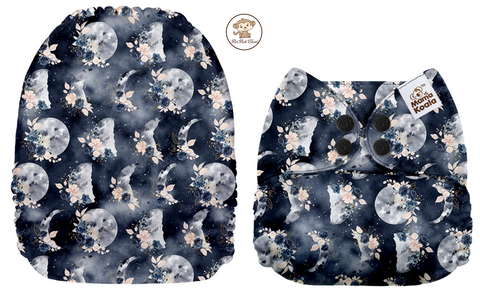 Pocket Diaper-(Moon Flower)-Oct 2020-(Mama Koala & PPC Custom Print)