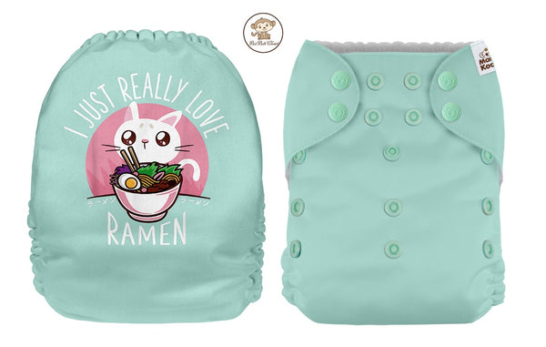 Pocket Diaper-(I Just Really Love Ramen)- Jan 2021-(Mama Koala & PPC Custom Print)