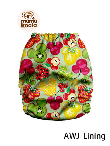 Pocket Diaper AWJ Lining-( Mickey Fruits)-Mama Koala 2.0-PPC Custom Print