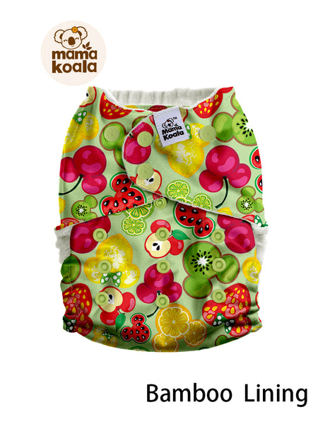Pocket Diaper Bamboo Lining-( Mickey Fruits)-Mama Koala 2.0-PPC Custom Print