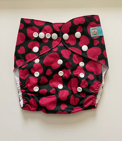 Alva Baby Pocket diaper-Red Hearts