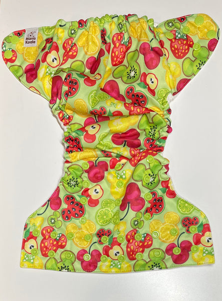Pocket Diaper AWJ Lining-( Mickey Fruits)-Mama Koala 2.0-PPC Custom Print