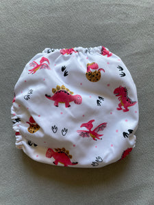 F181-Pink Dinosaur-Mama Koala Pocket Diaper 1.0