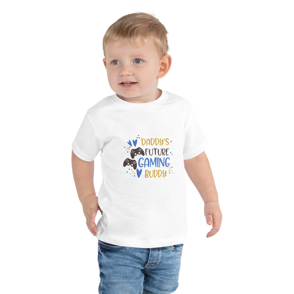 Toddler Short Sleeve Tee-Daddy’s Future Gaming buddy